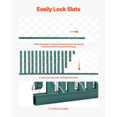 Bottom Locking Privacy Slats, Double-Wall Vertical Bottom-Locking Slats for Chain-Link Fence, High-Density HDPE Chain Link Slats Ideally Fit 4' High Fence for Garden, Farm, Sports Field(Green)